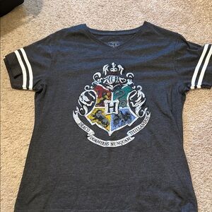 Harry Potter Hogwarts Crest Short Sleeve Tee - Black